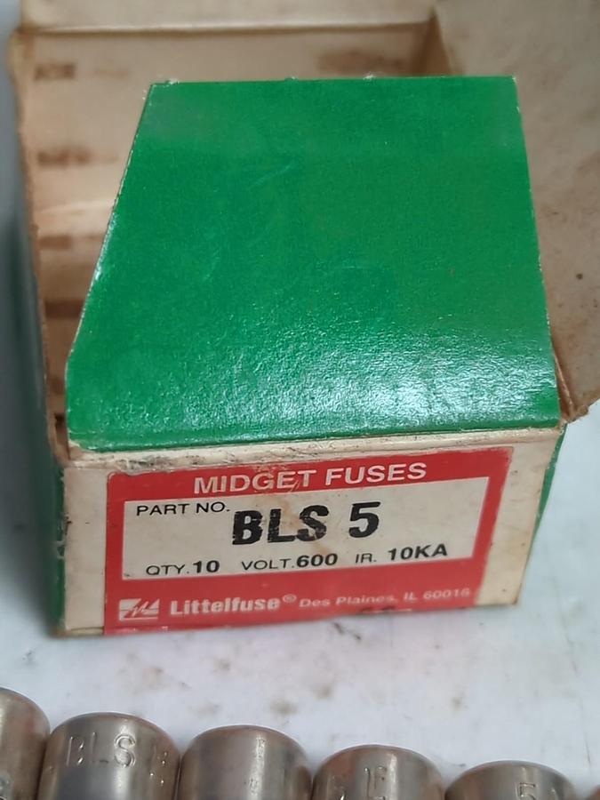 LITTELFUSE,BLS5,FAST ACTING 5 AMP FUSES BOX OF 10 NOS
