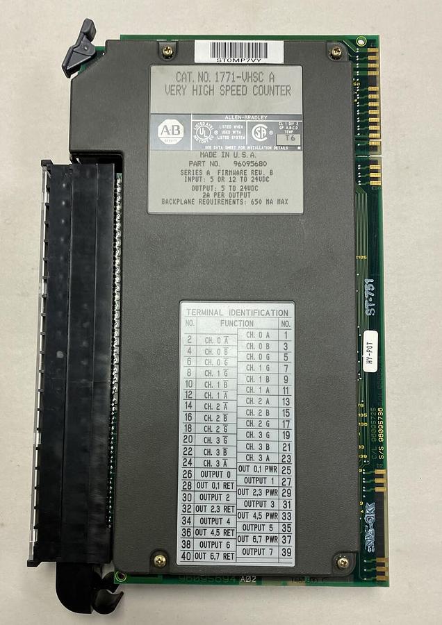 Used Allen-Bradley,1771-VHSC,Series A High Speed Counter Module