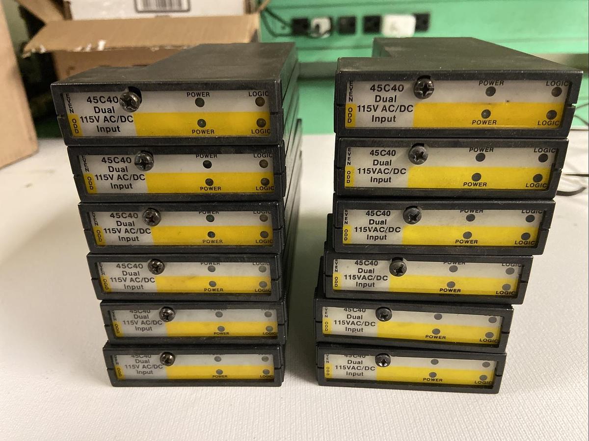 Used RELIANCE ELECTRIC AUTOMATE,45C40,DUAL INPUT MODULE 115V AC/DC Lot of 12