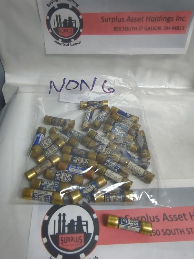Used COOPER BUSSMANN,NON-6,ONE-TIME FUSE 6 AMP LOT OF 31 PRE-OWNED