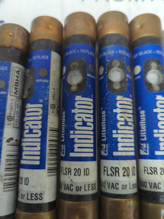 LITTELFUSE,FLSR 20 ID,INDICATOR 20 AMP FUSES LOT OF 5 NOS