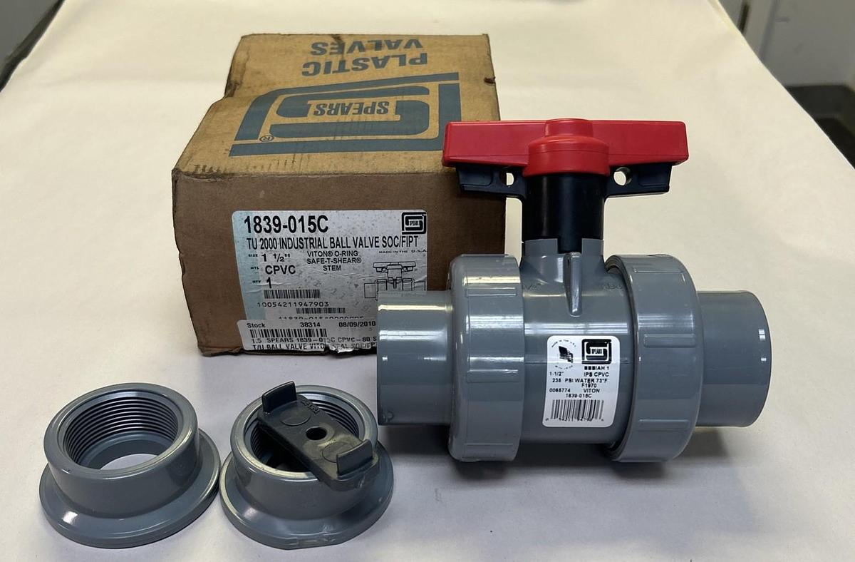 SPEARS,1839-015C,INDUSTRIAL BALL VALVE 1-1/2INCH NOS