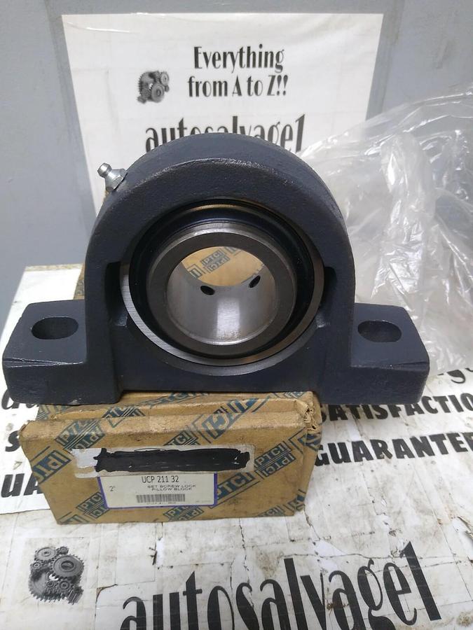 IPTCI,UCP 211 32,SOLID BASE PILLOW BLOCK BEARING SELF ALIGNING 2-BOLT 2 IN BORE