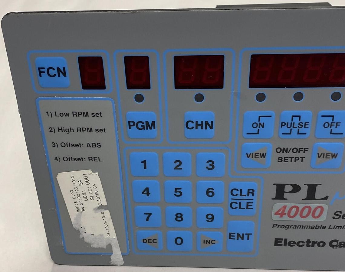 Used ELECTRO CAM,PS-4000-10-008, PROGRAMMABLE LIMIT SWITCH