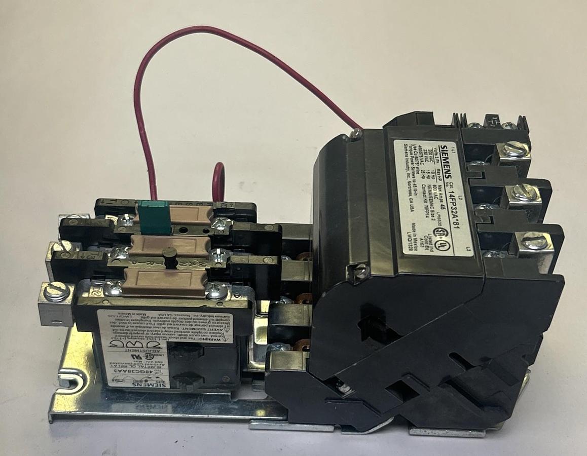 Used SIEMENS,14FP32A*81,STARTER SIZE 2 45A 600V