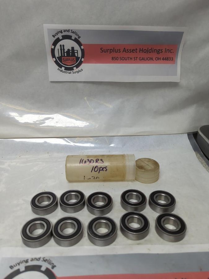 UNBRANDED,1630RS,SEALED DEEP GROOVE BALL BEARING 3/4X1-5/8X1/2 IN LOT OF 10 NOS