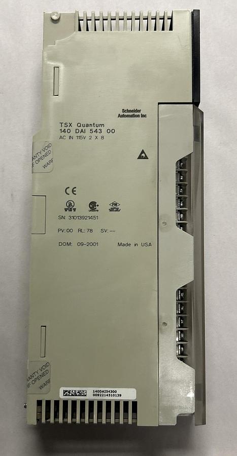 Used SCHNEIDER ELECTRIC,140-DAI-543-00,INPUT MODULE