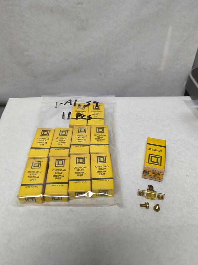 SQUARE D,A1.39,THERMAL OVERLOAD HEATER ELEMENT LOT OF 11 NOS