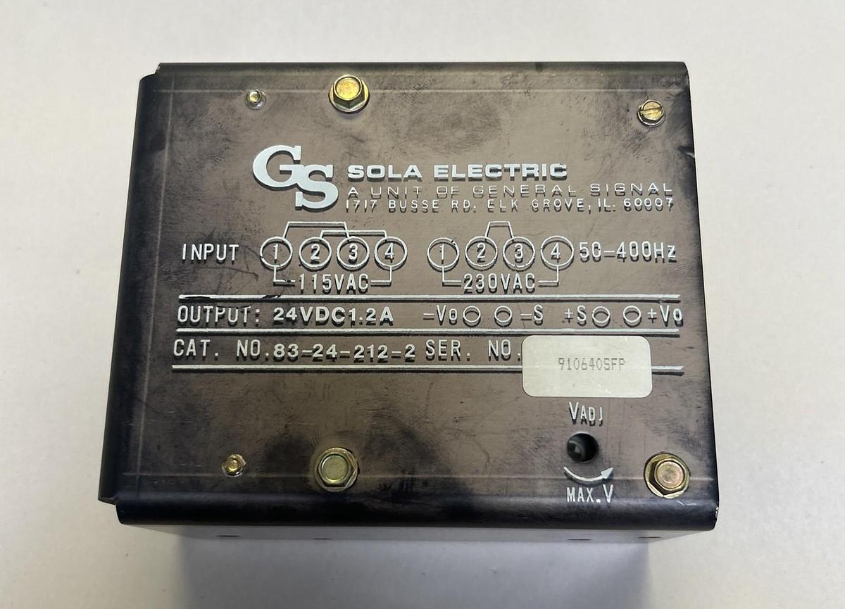 Used SOLA,83-24-212-2,POWER SUPPLY