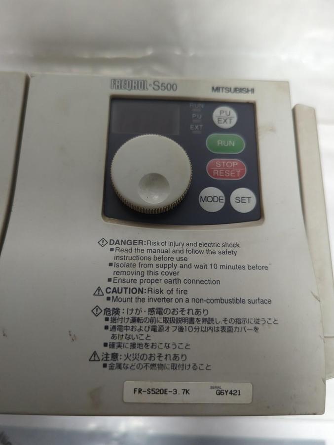 Used MITSUBISHI,FR-S520E-3.7K,INVERTER PRE-OWNED