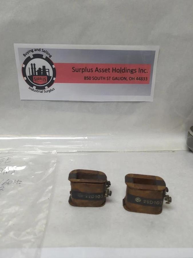 Used GENERAL ELECTRIC,22D103,COIL 110V 60HZ LOT OF 2 PRE-OWNED