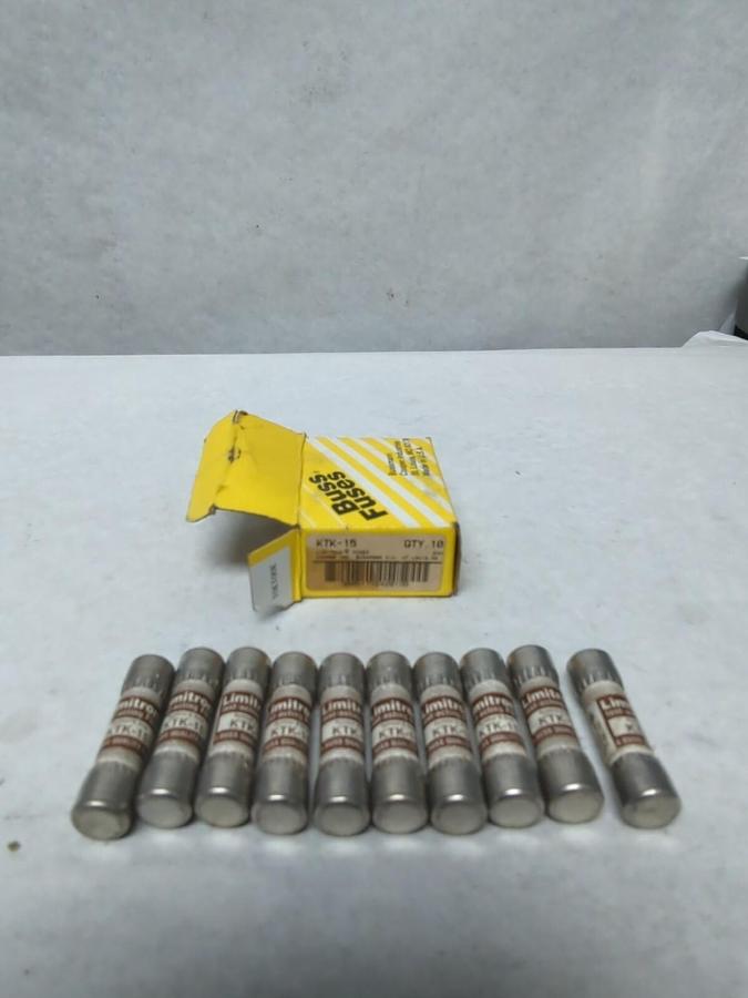 COOPER BUSSMANN,KTK-15,LIMITRON 15 AMP FUSES BOX OF 10 NOS