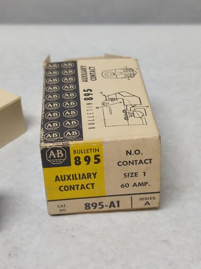 ALLEN-BRADLEY,895-A1,SERIES A SIZE 1 AUXILIARY CONTACT 60 AMP NOS