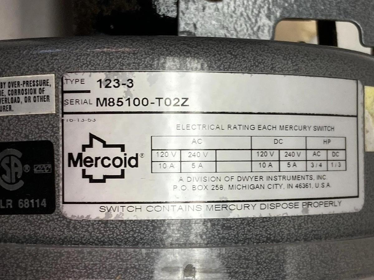 Mercoid,123-3,Liquid Level Controller