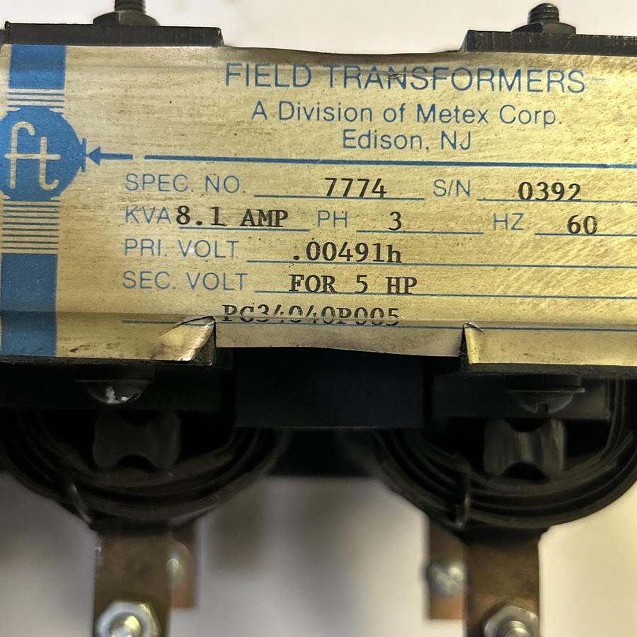 Used METEX,PC34040P005,FIELD TRANSFORMER