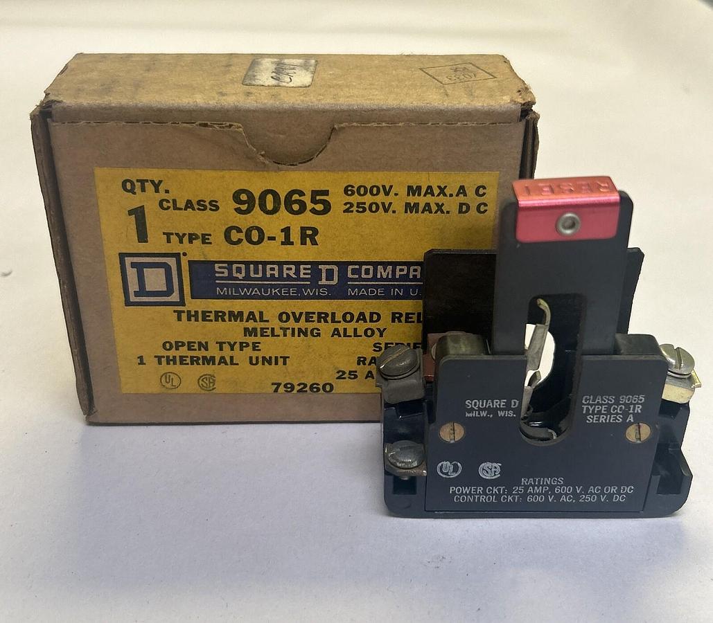 SQUARE D,9065C0-1R,THERMAL OVERLOAD RELAY NOS