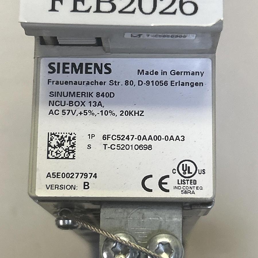 Used SIEMENS,6FC5247-0AA00-0AA3,SINUMERIK 840D/DE CONTROL UNIT