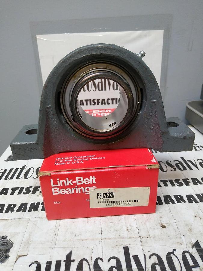 Link Belt Rexnord,P3U2E32N,Pillow Block Ball Bearing Unit 2-Bolt Base-2" Bore