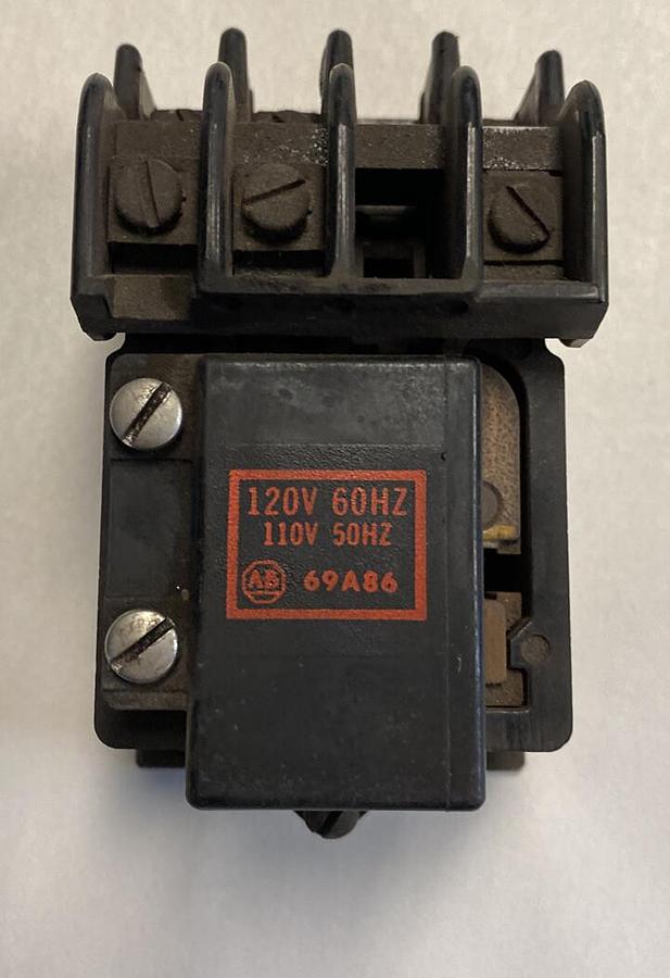 Used Allen-Bradley,702-TOD92,Series K 9AMP 600V Size 00 Starter 120V Coil