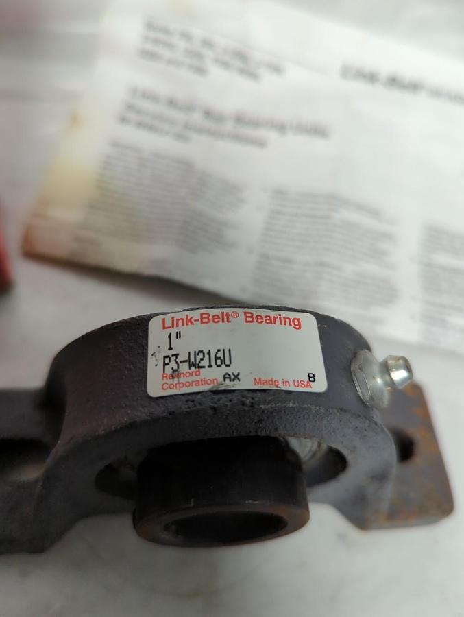 LINK BELT,P3W216U,PILLOW BLOCK BEARING 1 INCH BORE NOS