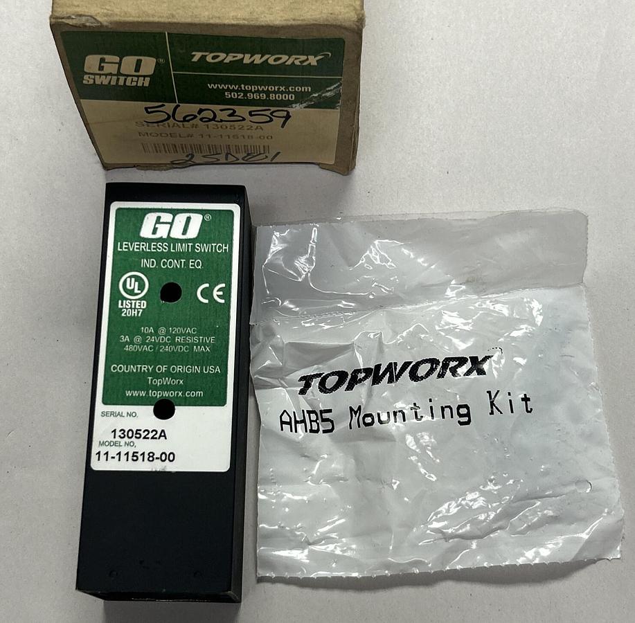 Used TOPWORX GO SWITCH,11-11518-00,PROXIMITY SENSOR LIMIT SWITCH NEW