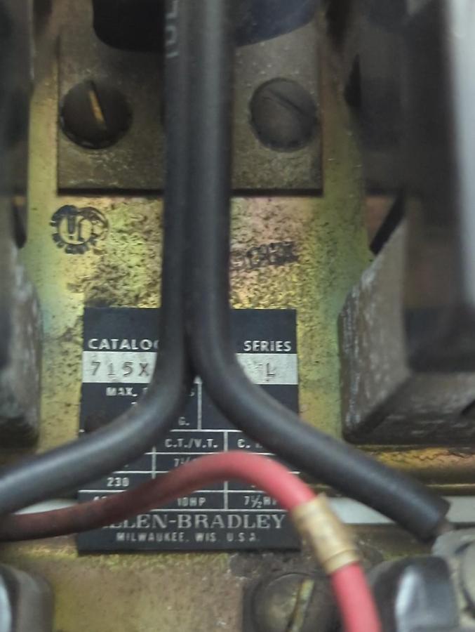 Used ALLEN BRADLEY,715X-BOA11,SIZE 1 REVERSING STARTER PRE-OWNED