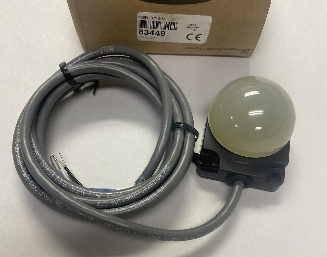 BANNER,K50FLGRYB4N,MULTI-FUNCTION FLAT PACK INDICATOR NEW