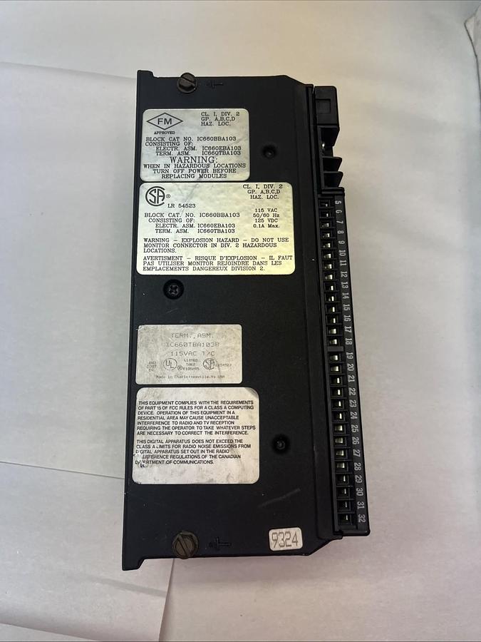 Used GE FANUC,IC660BBA103,THERMOCOUPLE INPUT GENIUS BLOCK MISSING DOOR