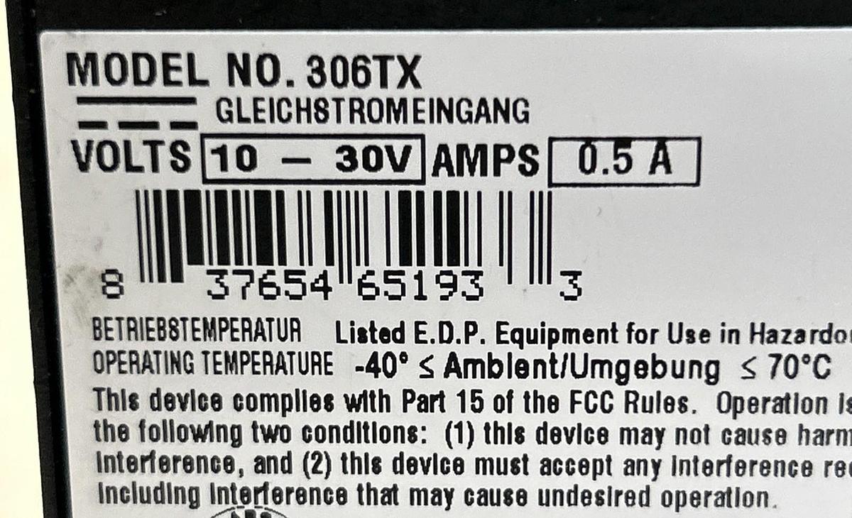 Used N-TRON,306TX,ETHERNET SWITCH