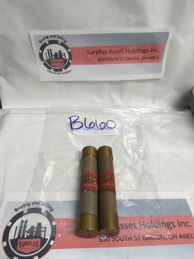 PIERCE,B660,RENEWABLE 60 AMP FUSE LOT OF 2 PRE-OWNED