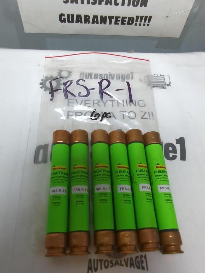 COOPER BUSSMANN,FRS-R-1,1 AMP FUSETRON FUSE LOT OF 6 NOS