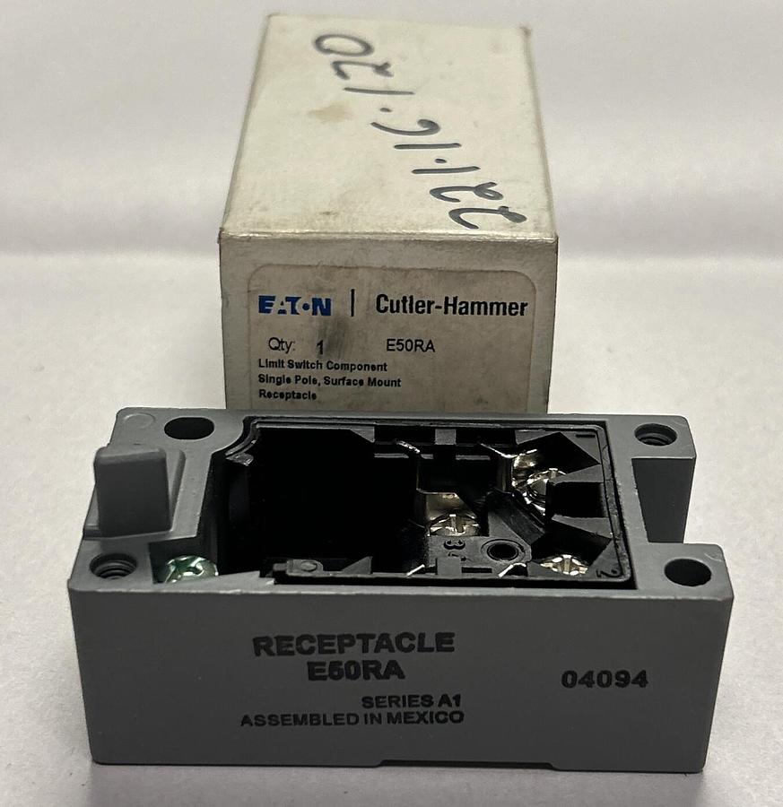 Used EATON CUTLER HAMMER,E50RA,LIMIT SWITCH RECEPTACLE NEW