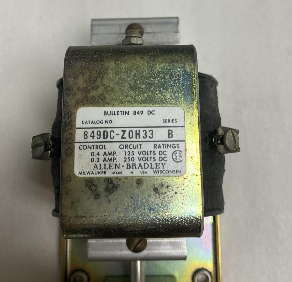 Allen Bradley,849DC-Z0H33 DC,Time Delay Relay Series B NOS