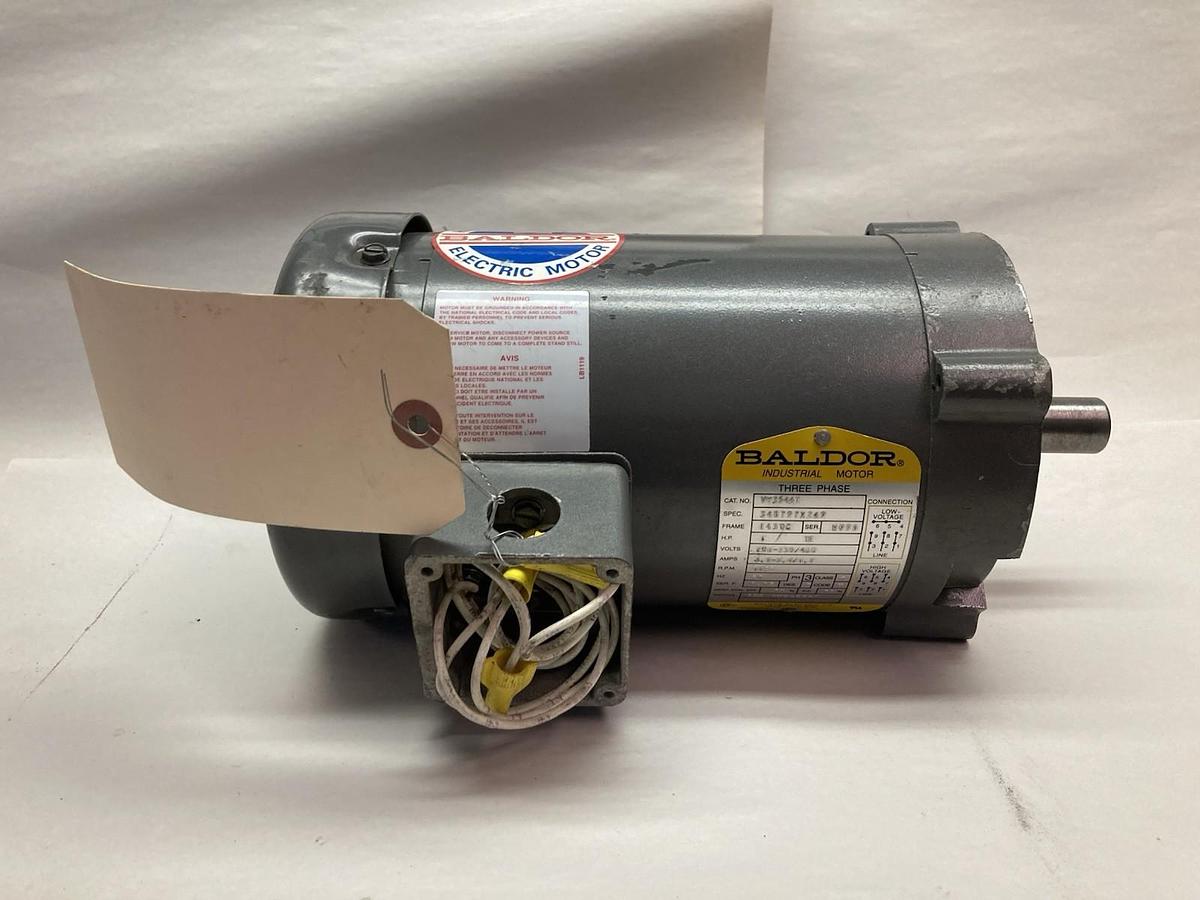 Baldor,VM3946T,3-Phase Industrial Motor 1HP 143TC 208-230/460V