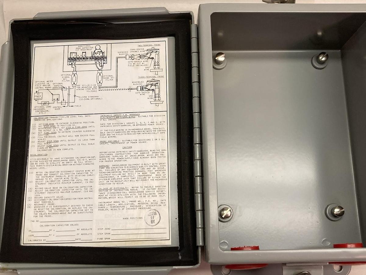 Used Drexelbrook,408-6200,Enclosure Box For Level Transmitters 408-800