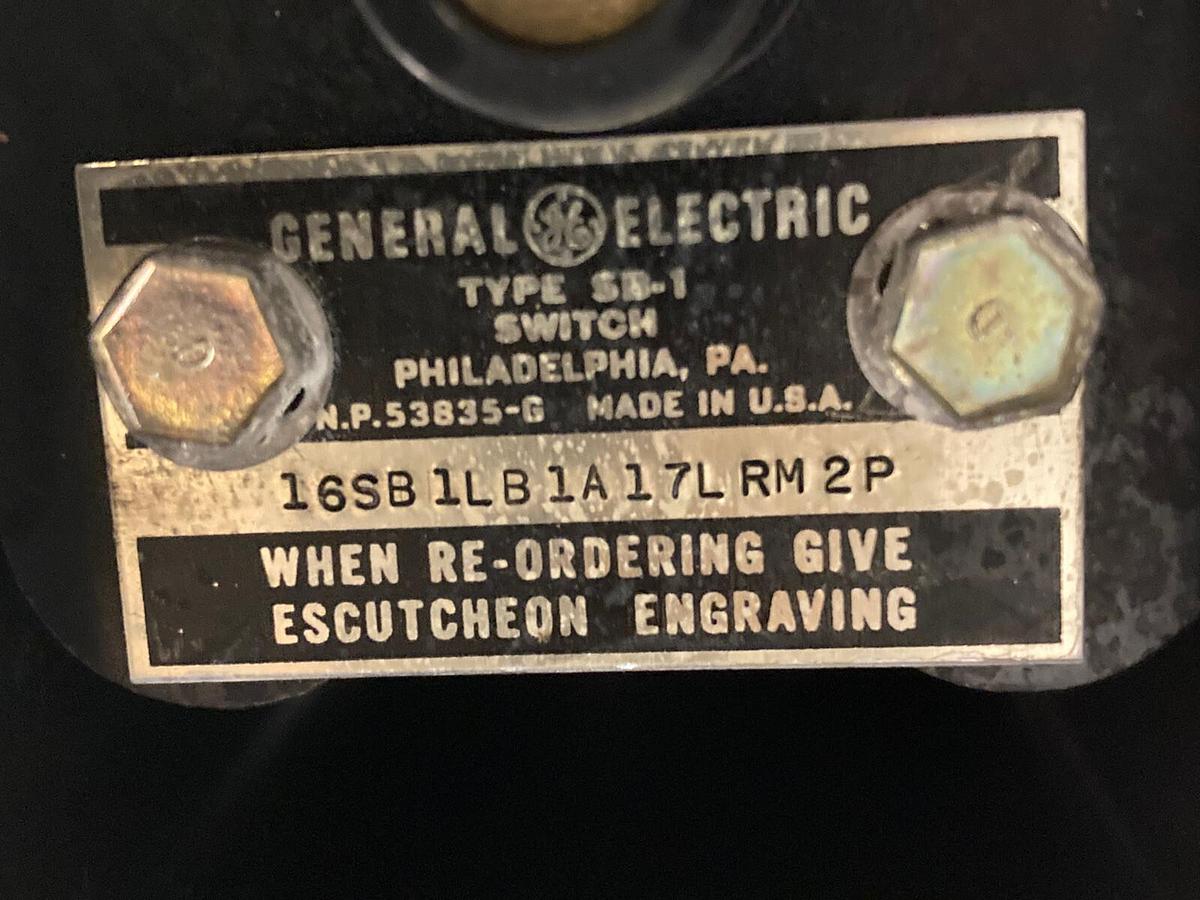 Used General Electric,16SB1LB1A417RM2P,Rotary Cam Switch