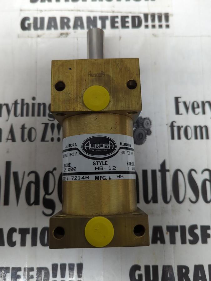 AURORA,STYLE H-12,PNEUMATIC CYLINDER 2 INCH BORE 1 INCH STROKE NOS