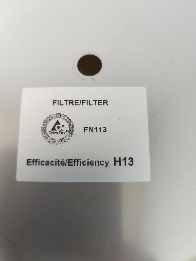 TETRA PAK,FN113,FILTER EFFECIENCY H13 10-3/4 IN DIA. 6 IN TALL 1-1/4 IN THICK