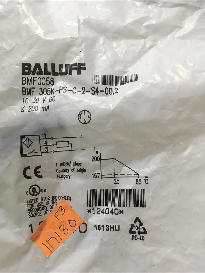 Balluff,BMF 305K-PS-C-2-S4-00,2 Magnetic Field Sensor BMF0058 Factory Sealed