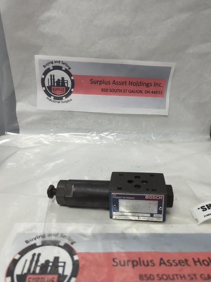 Used BOSCH,FE3SBPDM01B50,PRESSURE RELIEF VALVE 4500PSI PRE-OWNED