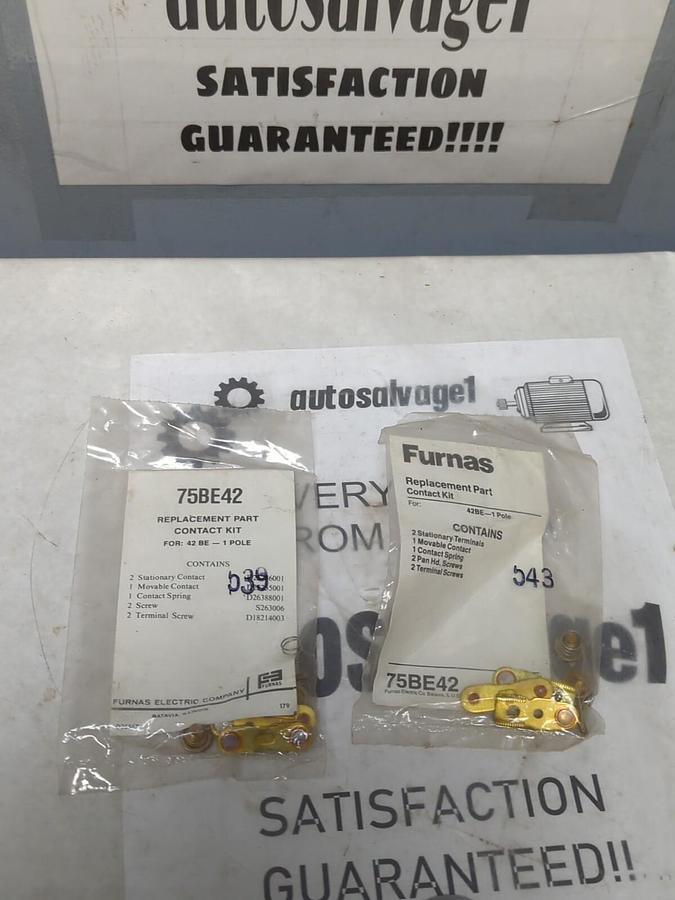 FURNAS,75BE42,CONTACT KIT REPLACEMENT FOR 42BE LOT OF 3 NOS