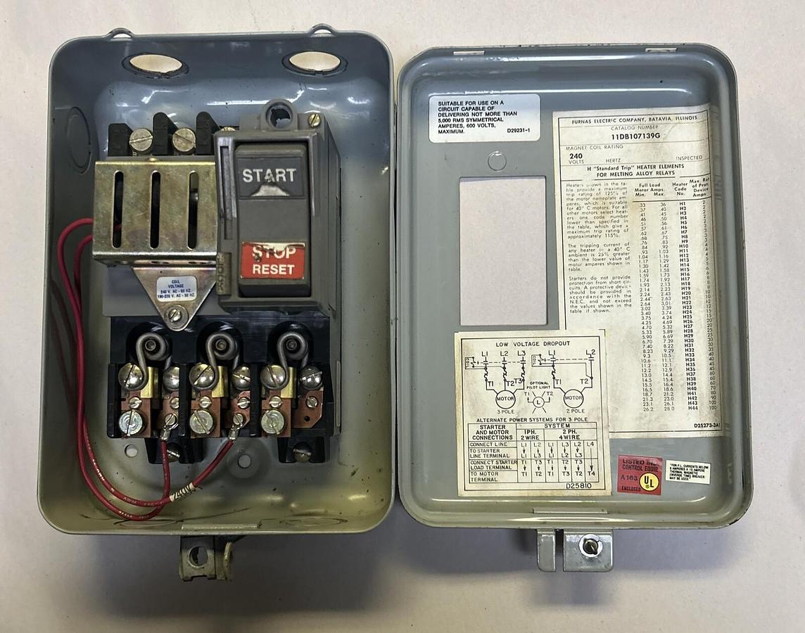 Used FURNAS,11DB107139G,MOTOR STARTER