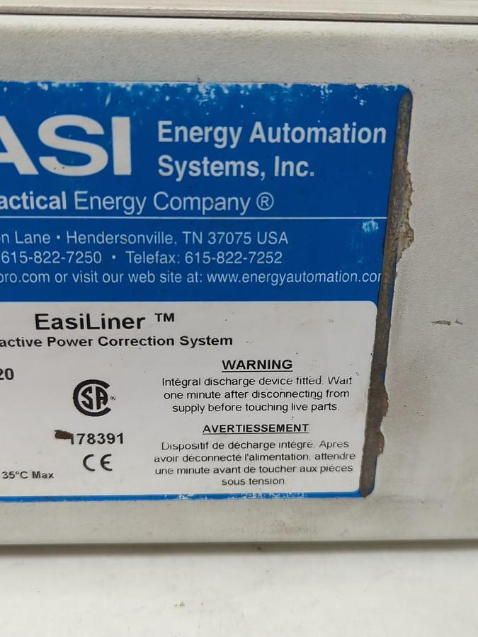 Used EASI ENERGY,ESL-4120,REATIVE POWER CORRECTION SYSTEM NEMA 3R PRE-OWNED