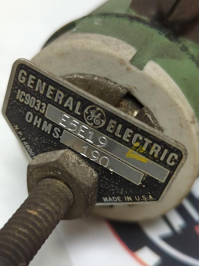 Used GENERAL ELECTRIC,IC9033,RESISTOR 190 OHMS PRE-OWNED