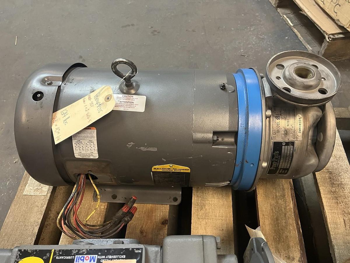 Used GOULDS,1X2-6, MODEL SST CENTRIFUGAL PUMP 9STK1 7.5HP 3450RPM