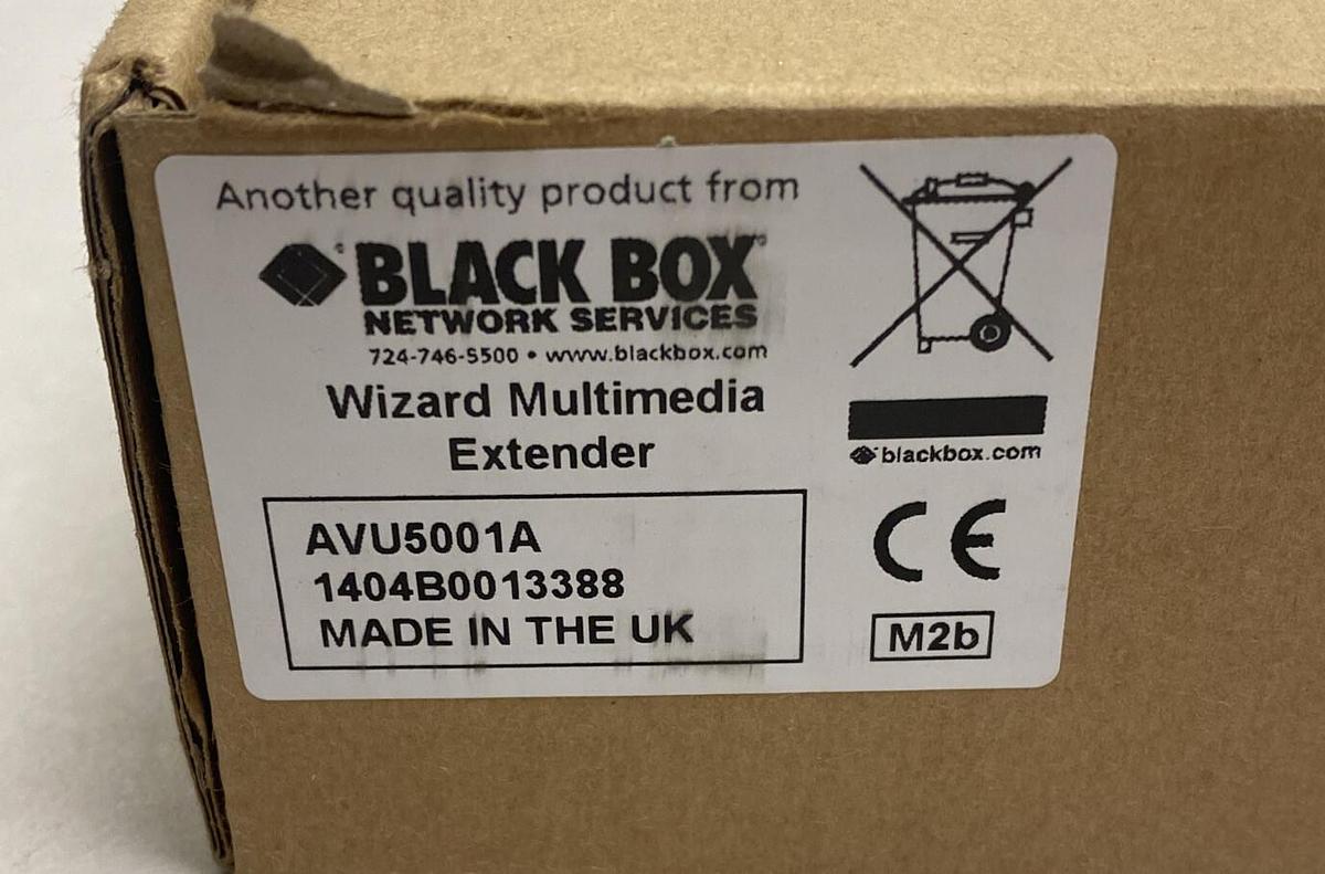 Used BLACK BOX CORP,AVU5001A,WIZARD MULTIMEDIA EXTENDER NEW