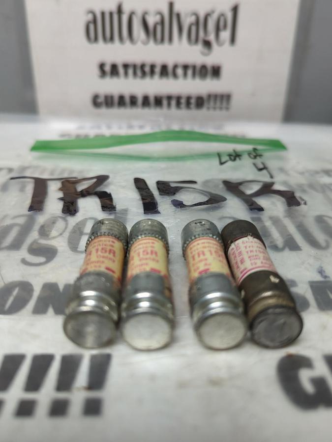 GOULD SHAWMUT,TR15R,TRI-ONIC FUSE LOT OF 4 NOS