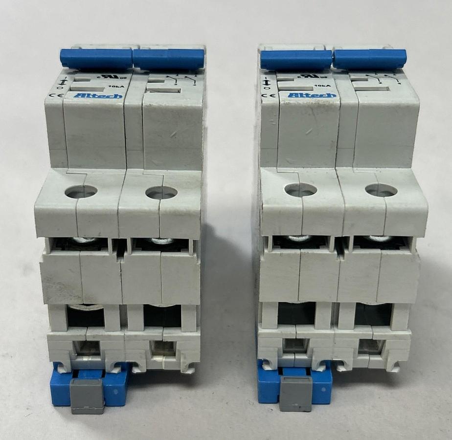 Used ALTECH,E301611,CIRCUIT BREAKER 8AMP 277V 2P LOT OF 2