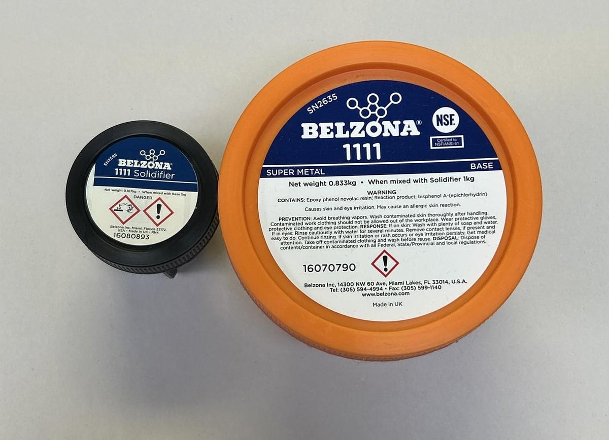 BELZONA,1111,SUPER METAL BASE & SOLIDIFIRE SET NOS