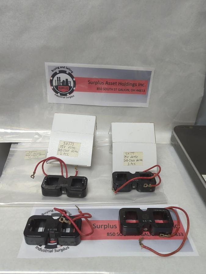 Used TELEMACANIQUE,5 X 171,OPERATING MAGNETIC COIL 115/208-230V 60HZ LOT OF 4 USED